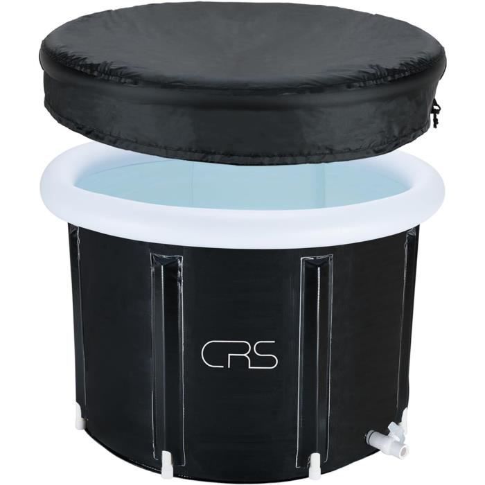 Baignoire Portable Pour Bain Glacé (ice Bath) - Méthode Wim Hof, Pliable, 75cm, Avec Couvercle