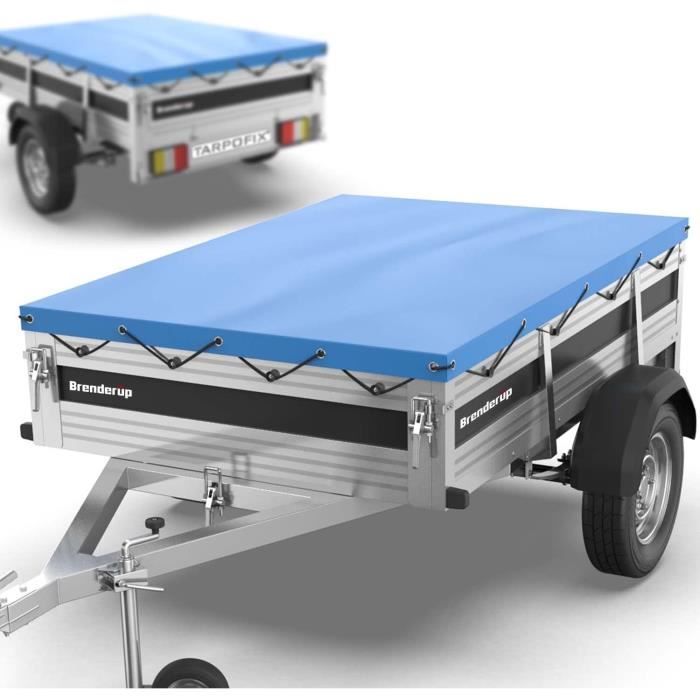 Bâche Protection Plate 212x123x7.5cm Tarpofix - Renforcée PVC Pour Remorque 750kg