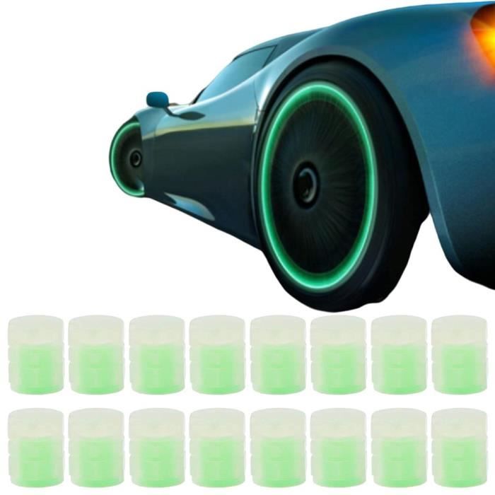 Capuchon de valve de pneu lumineux fluorescent pour pneu de voiture  universel - Pour pneus de voiture
