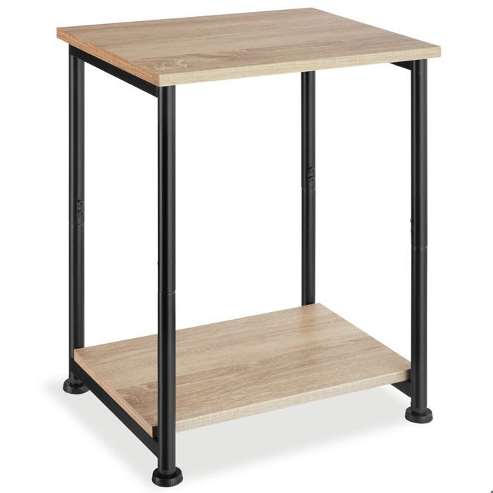 Table dappoint - TECTAKE - Table dappoint YONKERS bois et acier style industriel 385 x 30 x 515 cm - Bois clair/Chêne sonoma