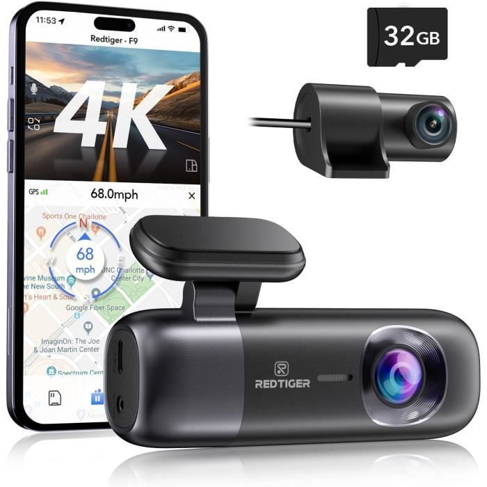 Dash Cam 4K2,5K Avant Et Arrière, Dasham Voiture Avec Wifi Et Gps