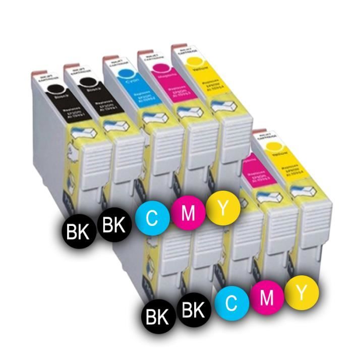 Lot De 10 Cartouches D'Encre Compatibles Pour Imprimante Epson XP-30 (XP30) - Couleur