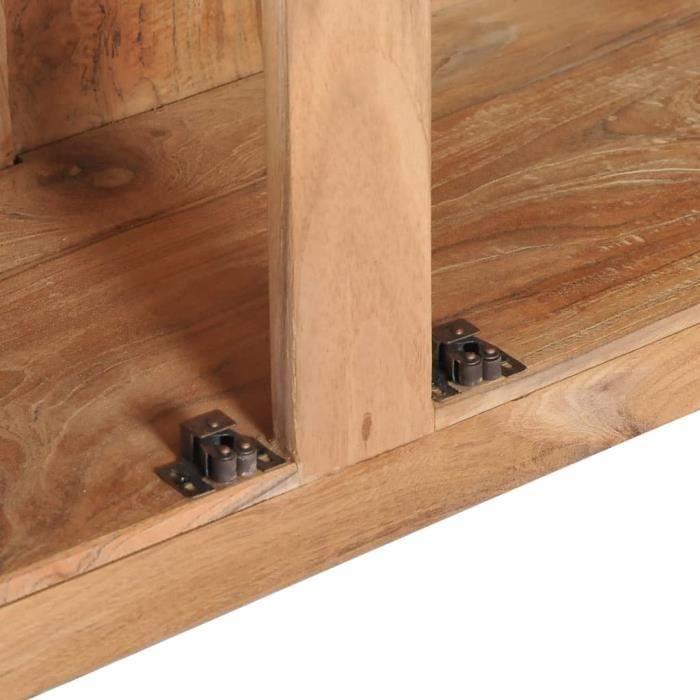 Buffet bas - VINGVO - SWT - Bois de teck massif - 2 portes et un compartiment ouvert