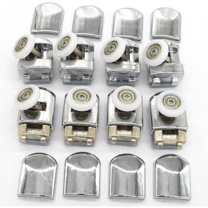 Lot De 8 Poulies De Douche Pour Porte De Douche - Roulettes De 25 Mm