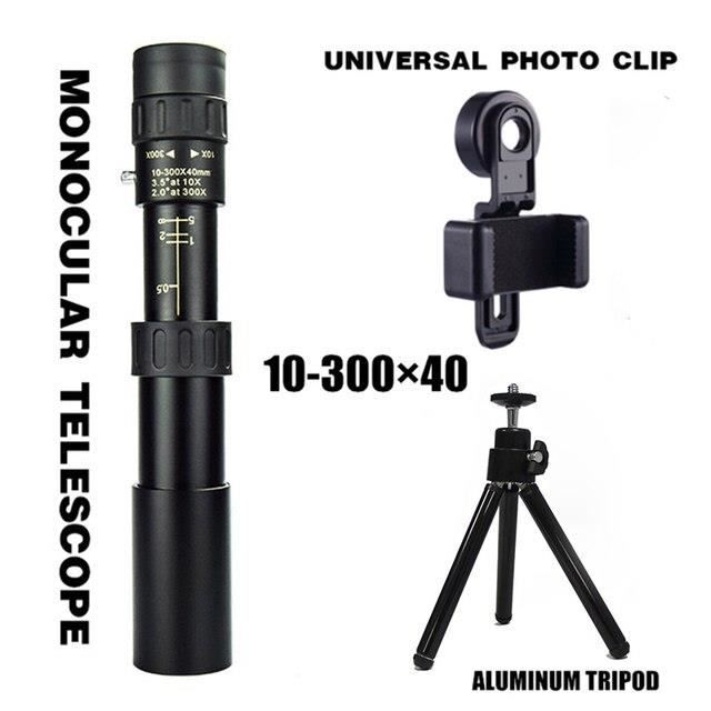 Télescope,Metal telescope SetMini monoculaire Portable 10 300x40mm