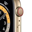 Apple Watch Series 6 GPS + Cellular, 44mm Boîtier en Acier Inoxidable Or avec Bracelet Milanais Or-1