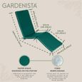 Gardenista Coussin bain de soleil de jardin extérieur,coussin de chaise longue pliable résistant à l'eau pour jardin et patio,Vert-1