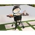 Barbecue kamado à charbon en céramique et bambou 45 x 63 x 105 cm - IZAKI-1