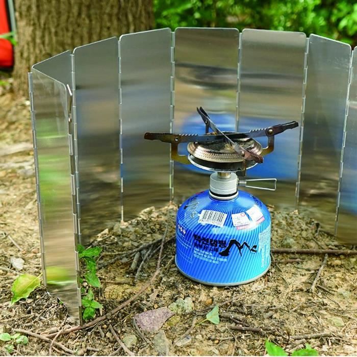Pare-brise Pliable Pour Réchaud De Camping - 9 Plaques - Protection Chaleur