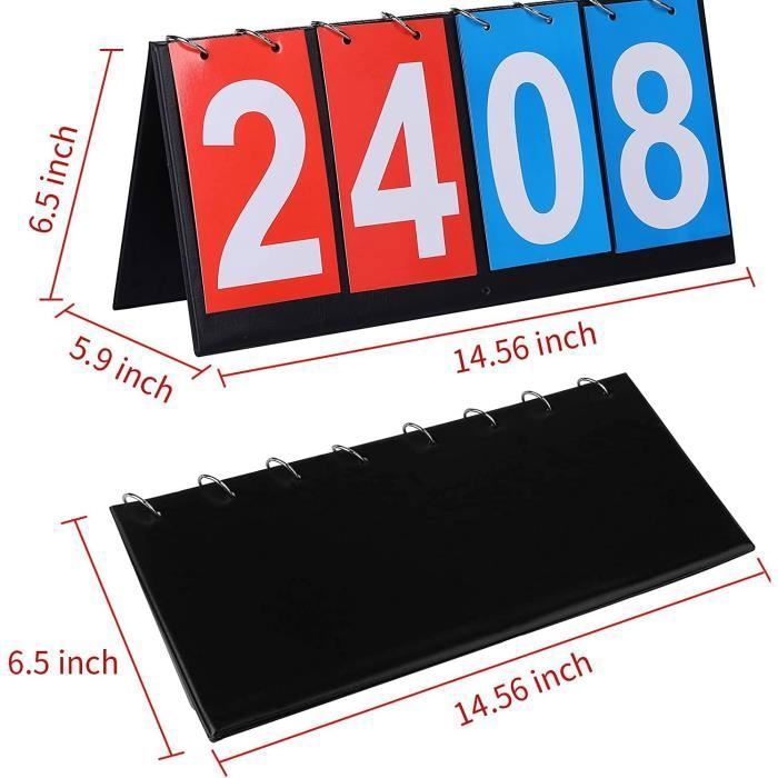 Tableau De Score Portable 4 Chiffres - Idéal Pour Basket, Tennis De Table, Badminton Et Plus Encore - Facile à Transporter Et Très Visible