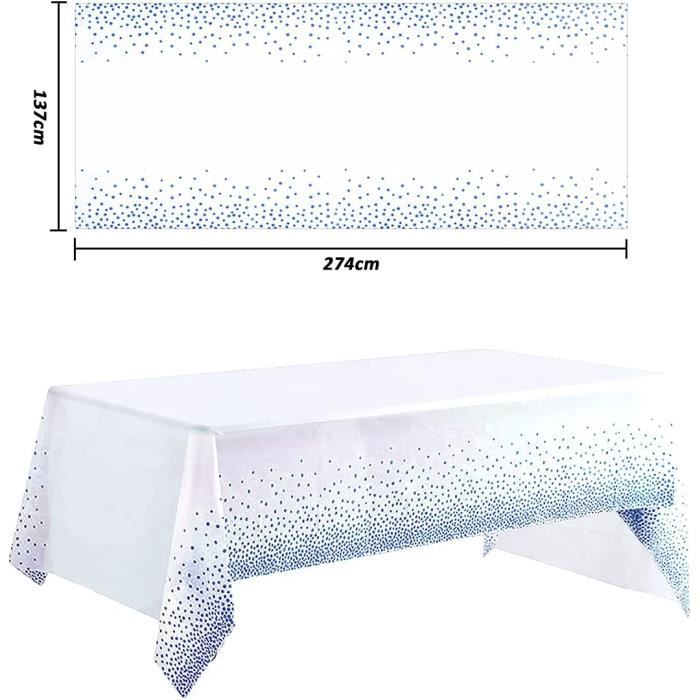 Lot De 6 Nappes Jetables, Blanches, Pour Table à Bière, En Papier