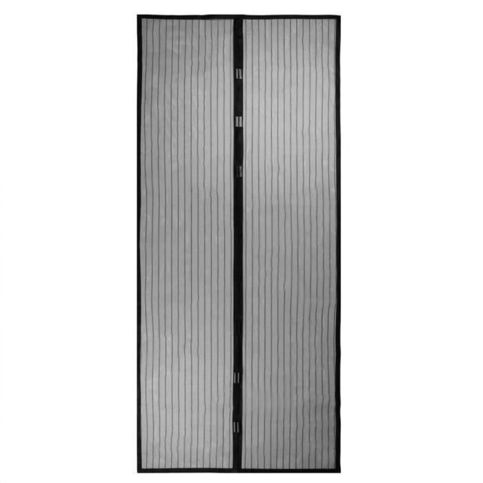 Moustiquaire Magnétique WENT – 120 X 250 Cm – Noir – Pour Portes – Puissants Aimants