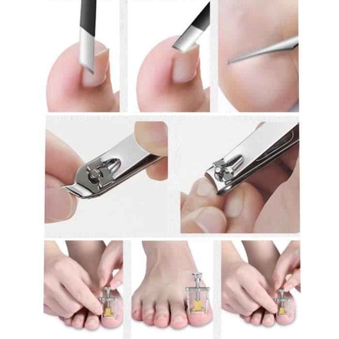 Coupe Ongle Professionnel, Pince À Coupe Ongle Pied, Ciseaux À Ongles Pieds, Set d'outils de pédicure Ongles Épais -6 Pcs - Electroménager