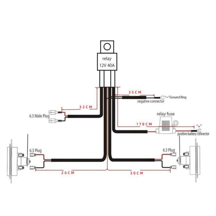 Kit Faisceau électrique 12V 40A 200W Pour Voiture Enfant – Télécommande 2,4G – Interrupteurs Pédales – DIY