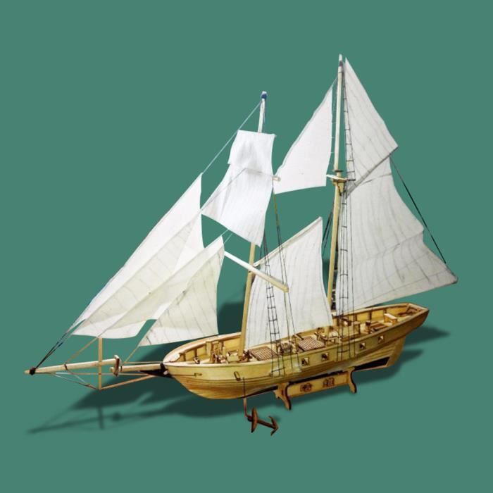 FHE- Décoration Bateau Jouet Kit de bateau en bois pour voilier Accueil