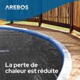 Bâche de piscine solaire AREBOS - Ronde Ø4,57 m - épaisseur 120 µm - chauffage écologique et économique-2