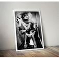 Poster Affiche Girl On Toilet Smoking WC couleur wall art 03 - A3 (42x29,7cm)-2