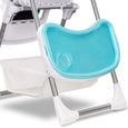 LIONELO Linn Plus - Chaise haute évolutive bébé - Pliable - Compacte - Réglable hauteur - De 6 mois à 3 ans (15kg) - Turquoise-2