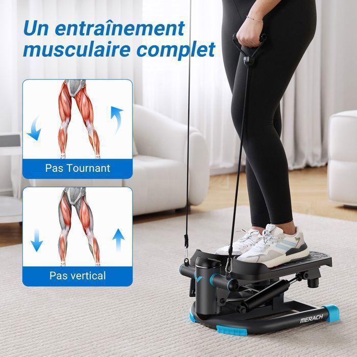 Stepper MINRS Con Maniglie E Schermo LCD: 150 Kg Di Capacità, Per Dimagrire E Tonificare A Casa!