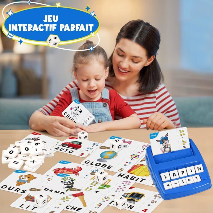 Jeu éducatif Mathématiques 3-6 Ans - Thème Grenouille - Addition Et Soustraction - Jouet En Bois Avec Cartes