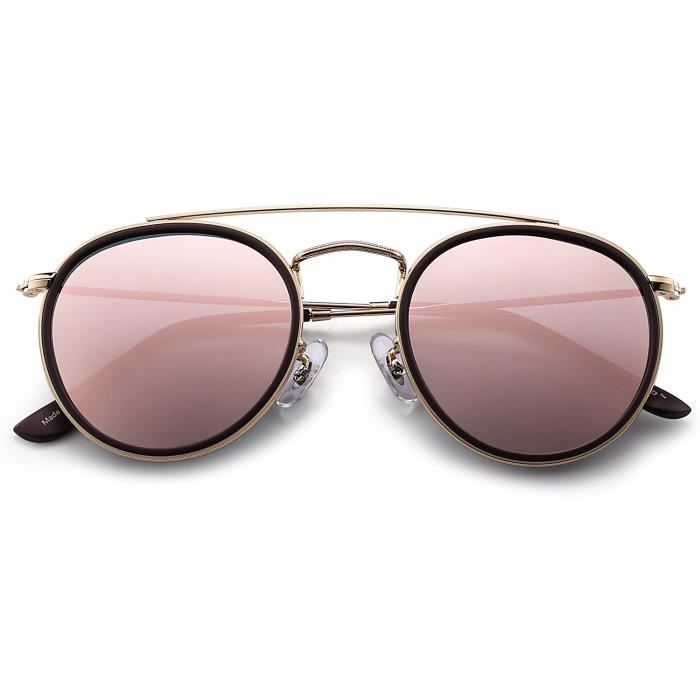 JIM HALO Lunettes de Soleil Polaris es Rondes Lunette Solaire