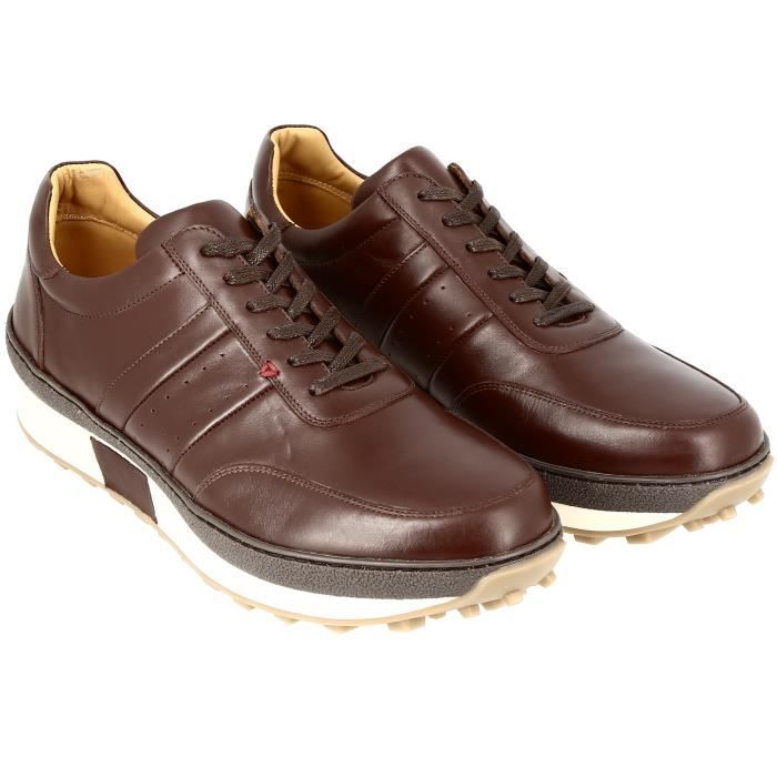Basket homme cuir marron deals