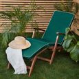 Gardenista Coussin bain de soleil de jardin extérieur,coussin de chaise longue pliable résistant à l'eau pour jardin et patio,Vert-3