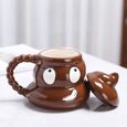 Dessin animé sourire caca mug 3D tas de caca tasse a cafe avec couvercle bureau maison drôle humour cadeau [540]-3