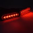 GOTOTOP Lumières stroboscopiques à LED Voiture 4x6LED Sync Rouge Bleu Strobe Flash Light LED Lampe d'avertissement d'urgence 12V-3