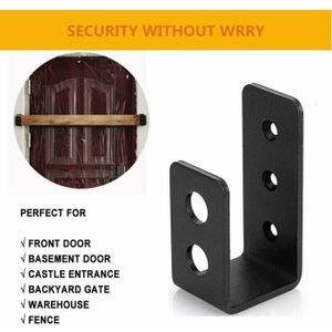 Barricade De Porte Robuste – Acier Noir Réglable 1000-1600 Mm, Antivol Efficace !