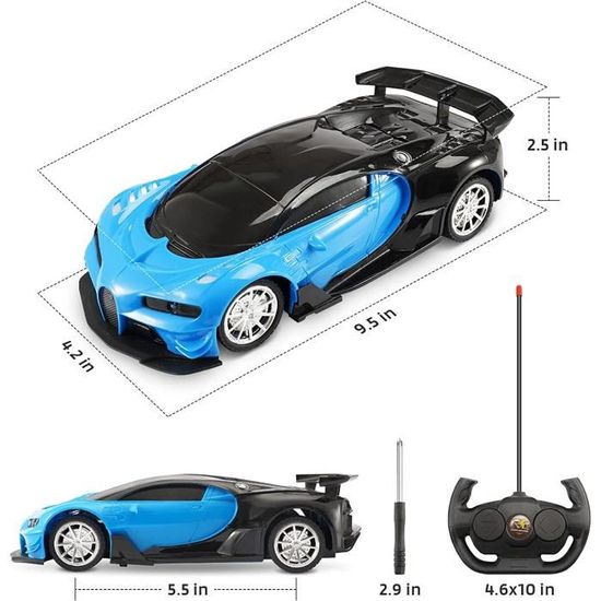 Voiture Télécommandée Transformable 2 En 1 Robot - Jouet Enfant 3-12 Ans, LED, Rechargeable