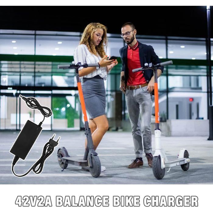 Chargeur Universel Lotvic 42V 2A Pour Trotinette Électrique - Compatible Xiaomi M365/Pro2, Hoverboard - Prise EU