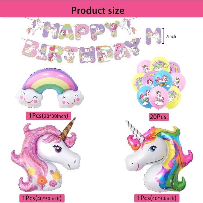Kit Déco Anniversaire Licorne 4 Ans Fille – Arche Ballon, Chiffre 4 Géant, Papillons – Fête Enfant Rêveuse Et Magique