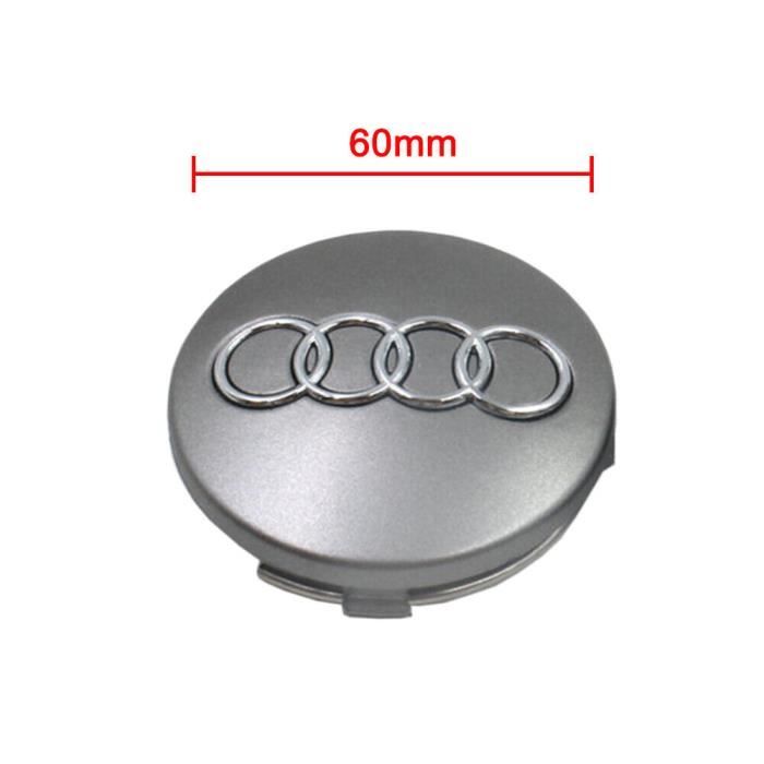 1x Cache Moyeux Centre Roue diametre 135 mm Audi Etoile Badge Logo Gris  Taupe