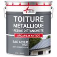 Produit d'étanchéité toiture métallique bac acier peinture tôle bardage rouille ARCAFILM ANTICO  Gris orage - 20 Kg-0