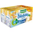 BLEDINA : Blédidej - Céréales lactées biscuité dès 6 mois 4 x 250 ml-0