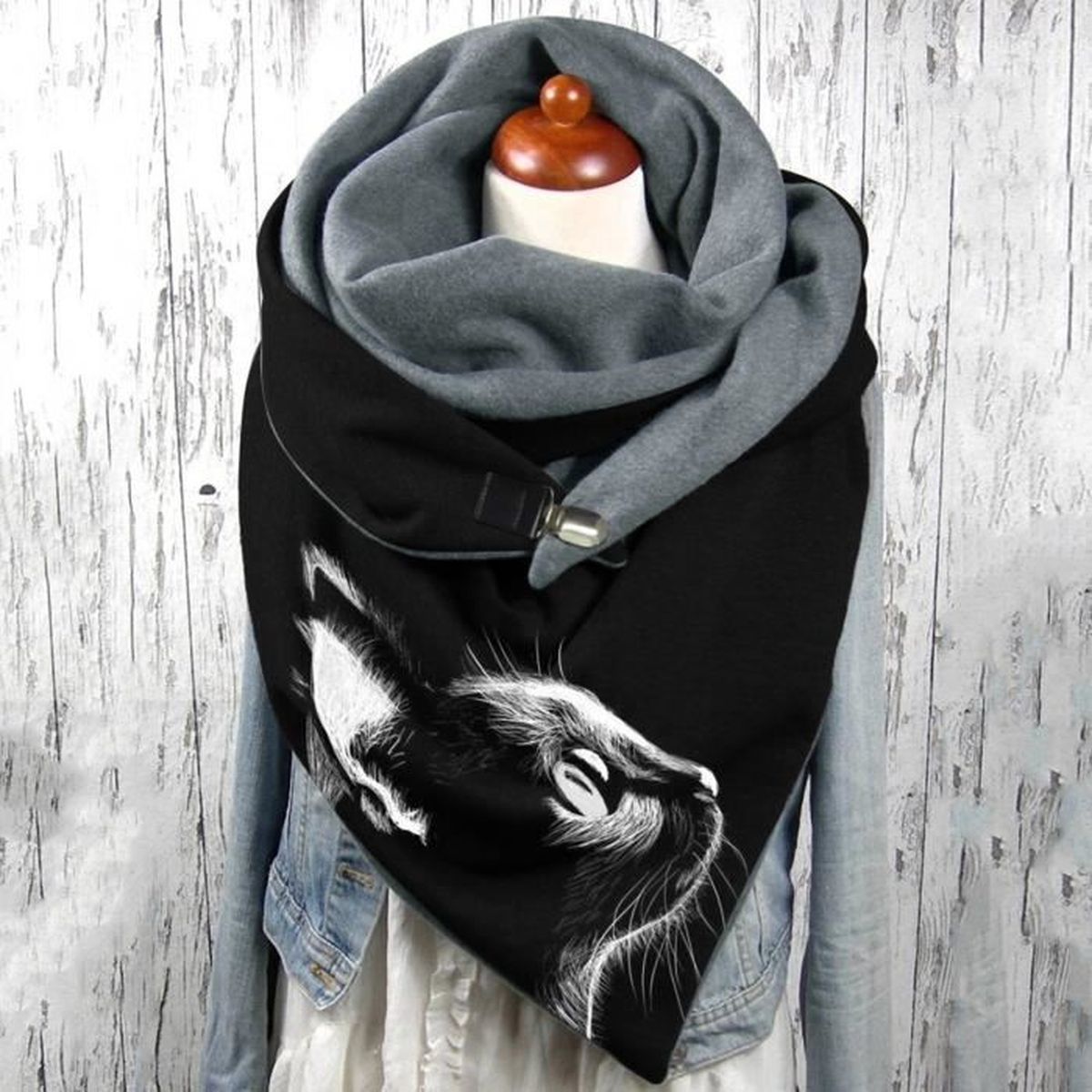 Lina & Lily Écharpe Hiver Femme Fausse Fourrure Poils Longs