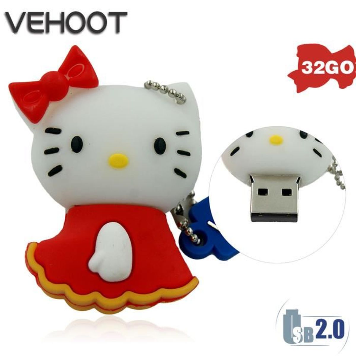 VEHOOT Clé USB 2.0 JumpDrive 32 GO HELLO KITTY MéMOIRE FLASH DRIVE ...
