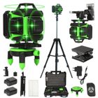 PRUMYA Niveau Laser 4D 16 Lignes 360° Auto-Nivelant, Double Batterie 2400mAh, Commande APP + Télécommande, Trépied Réglable Inclus, IP54