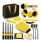 HIBA Lot de 20 Pcs Brosse Perceuse,Brosse Nettoyage Rotative Voiture Brosse Visseuse pour Voiture/Jantes/Baignoire/Carrelage/Cuisine