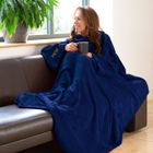 SNUG-RUG Snug Rug DELUXE Couverture avec Manches - Taille unique - Polaire adultes - 137 x 183 cm - Bleu marine