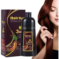 Shampoing instantané pour cheveux noirs Shampoing colorant pour cheveux gris,Shampoing colorant naturel 3 en1 (Dark Brown)