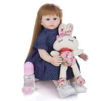 Reborn fille bébé poupée jouets 49 CM coton corps vinyle Adorable princesse bricolage bébé poupée pour enfants anniversaire cadeaux 