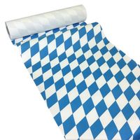 JUNOPAX Chemin de Table en papier losagne bleu / Bavière 50 m x 0,40 m |  imperméable et peut être essuyée