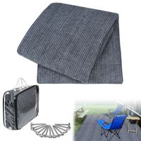 Aufun 3x3m tapis de store tapis de camping extérieur de haute qualité en HDPE avec œillets et piquets