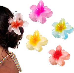 BARRETTE - CHOUCHOU Lot de 4 pinces à cheveux hawaïennes en forme de f