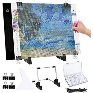 Tablette Lumineuse A3 47x34.5cm Avec Variateur Tactile - Table à Dessin LED Pour Broderie Diamant