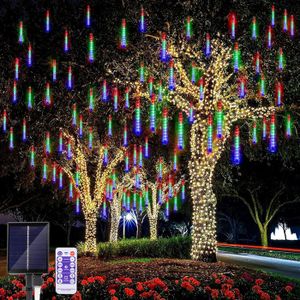 Guirlande Lumineuse Solaire Extérieure Meteor - 192 LEDs Blanc Chaud - 4.9m - IP44