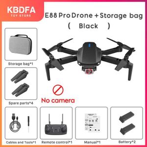 DRONE Pas de C-Noir-2B-KBDFA nouveau e88 pro fpv drone w