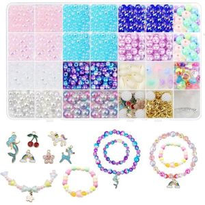KIT BIJOUX Kits de Perles pour Bracelet 650+ Perles de Rocail